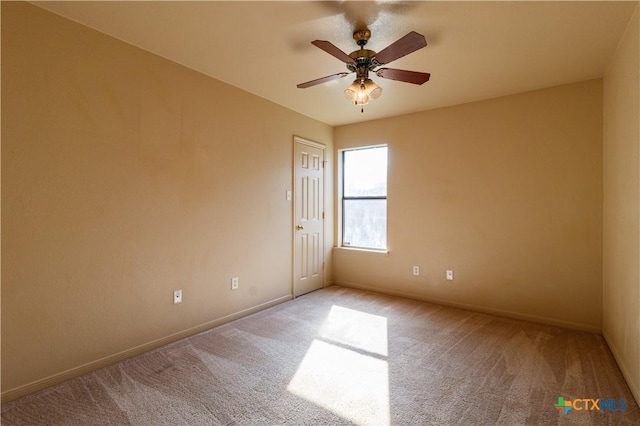 1513 Nicholas Cir, Killeen, TX 76542 - carpeted spare room with baseboards and a ceiling fan