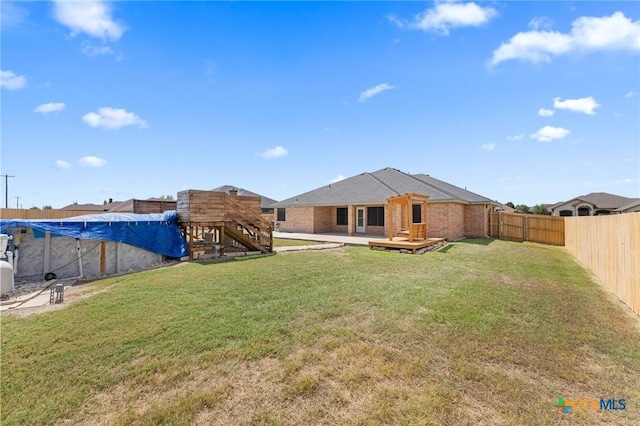 2222 Sparrow Rd, Killeen, TX 76542 - view of yard with a wooden deck