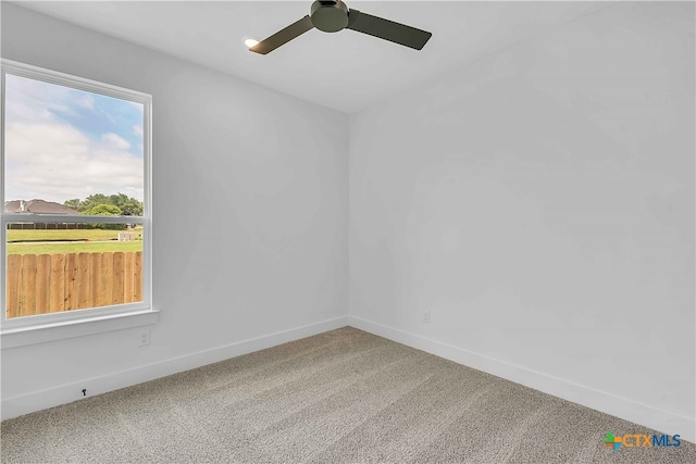 4011 Prairie Dr, Nolanville, TX 76559 - carpeted spare room with ceiling fan and baseboards