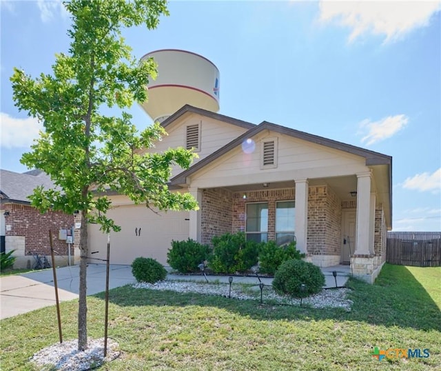 6409 Katy Creek Ln, Killeen, TX 76549 - view of front of property with concrete driveway, brick siding, and an attached garage