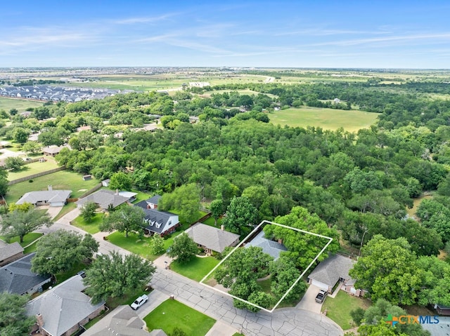 312 Beaver Loop, Temple, TX 76502 - aerial perspective of suburban area featuring property parcel outlined