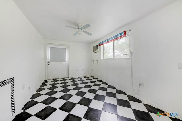 unfurnished room featuring ceiling fan