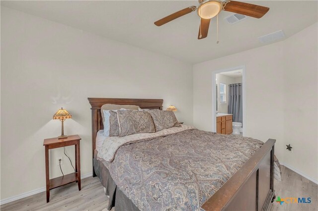 4602 Causeway Ct, Killeen, TX 76549 - bedroom featuring light wood finished floors, baseboards, and ceiling fan