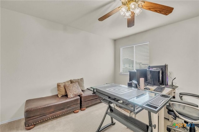 4602 Causeway Ct, Killeen, TX 76549 - carpeted office space featuring a ceiling fan