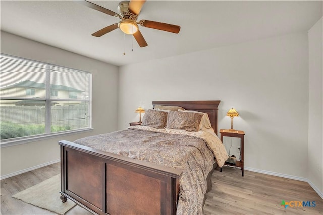 4602 Causeway Ct, Killeen, TX 76549 - bedroom with light wood-style flooring, baseboards, and ceiling fan