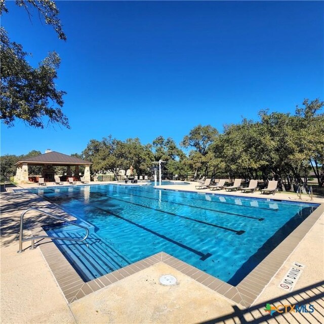 555 Solms Frst, New Braunfels, TX 78132 - community pool with a gazebo and a patio