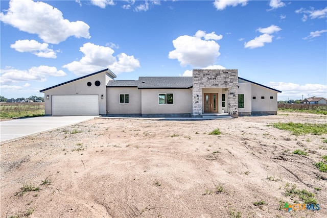 view of front of home featuring a garage