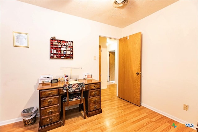 3206 Shady Hill Dr, Temple, TX 76502 - office featuring light wood-style flooring and baseboards
