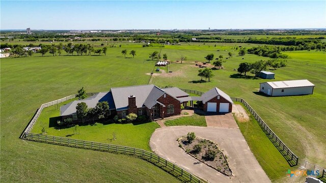 1041 Clarence Rd, Temple, TX 76501 - birds eye view of property with a rural view