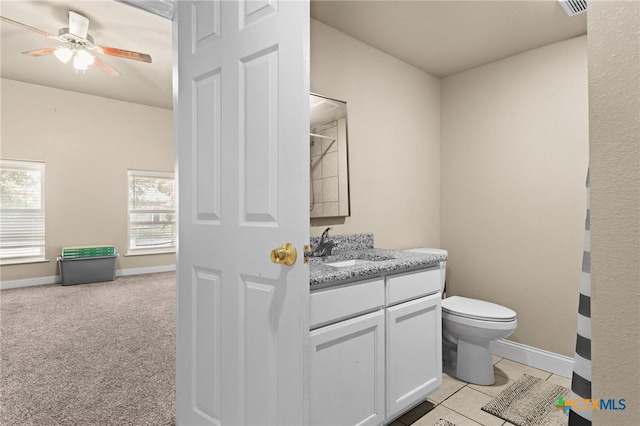 607 S Main St, Lampasas, TX 76550 - bathroom with vanity and a ceiling fan