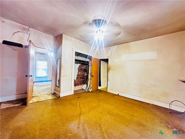 interior space featuring carpet flooring