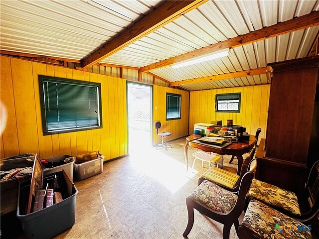 201 Maple St, Yoakum, TX 77995 - home office with wood walls