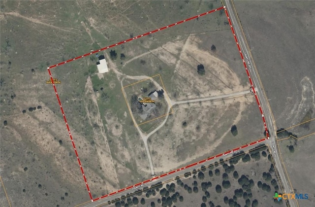 614 County Road 207, Burnet, TX 78611 - map / location featuring property parcel outlined