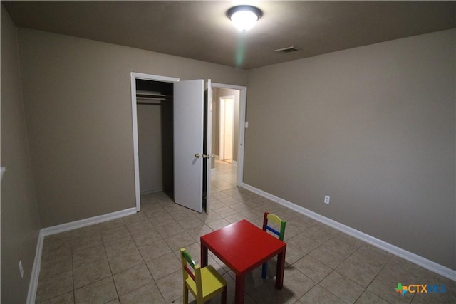 interior space with a closet