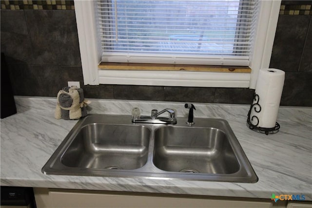 interior details featuring sink