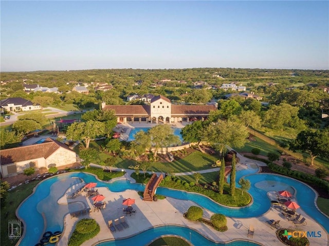 1448 Decanter Dr, New Braunfels, TX 78132 - aerial view of a pool area