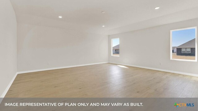 193 Zane Saddle Rd, Lockhart, TX 78644 - unfurnished room featuring baseboards, wood finished floors, and recessed lighting