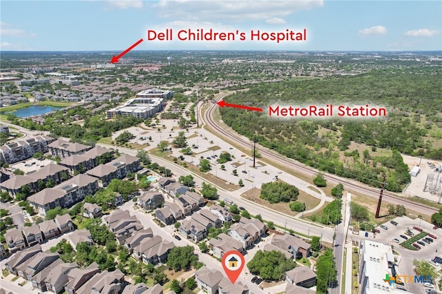 13900 Zink Bnd Unit 61, Austin, TX 78717 - aerial perspective of suburban area featuring a large body of water
