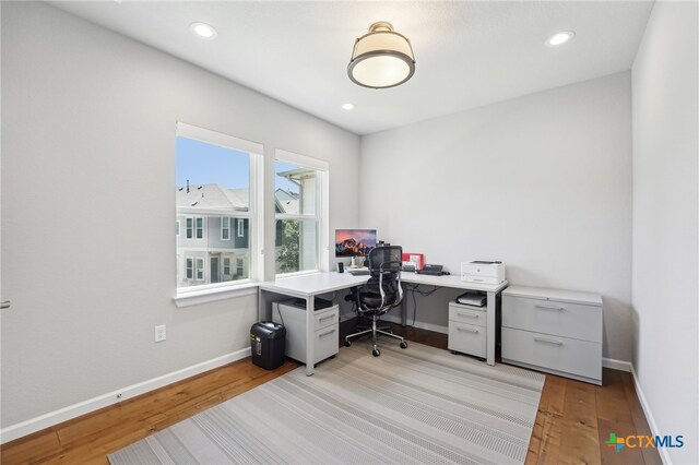 13900 Zink Bnd Unit 61, Austin, TX 78717 - office space with light wood finished floors, baseboards, and recessed lighting