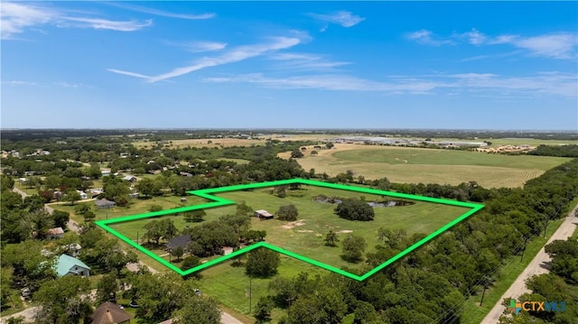 210 Julia St, Yoakum, TX 77995 - aerial view of property's location featuring property boundaries highlighted