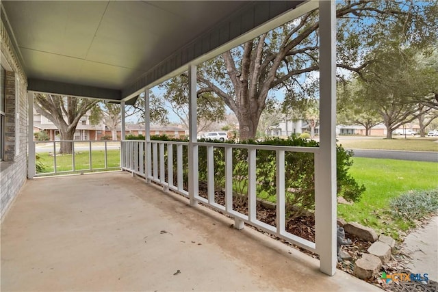 view of patio / terrace with a porch