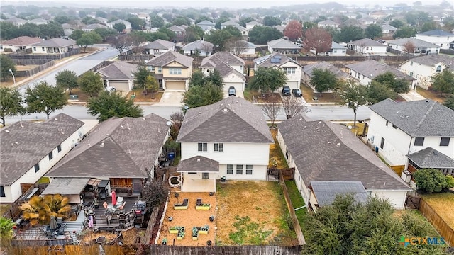 drone / aerial view with a residential view