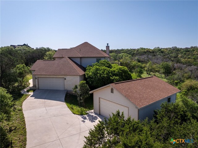 171 Clear Rdg, New Braunfels, TX 78132 - exterior space featuring a forest view