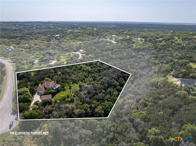 171 Clear Rdg, New Braunfels, TX 78132 - bird's eye view with a view of trees