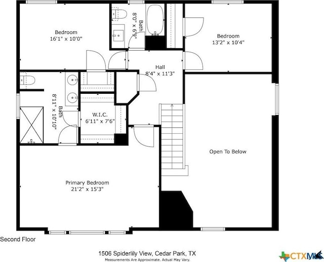 1506 Spiderlily Vw, Cedar Park, TX 78613 - floor plan / room layout