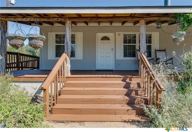 view of doorway to property