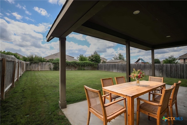313 Durata Dr, San Marcos, TX 78666 - view of patio with outdoor dining area