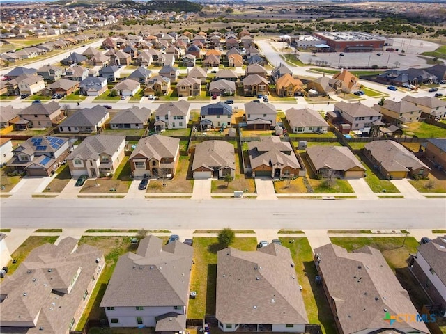 bird's eye view with a residential view