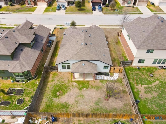 aerial view featuring a residential view