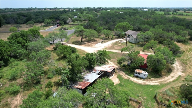 drone / aerial view with a rural view