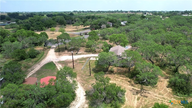 aerial view with a rural view