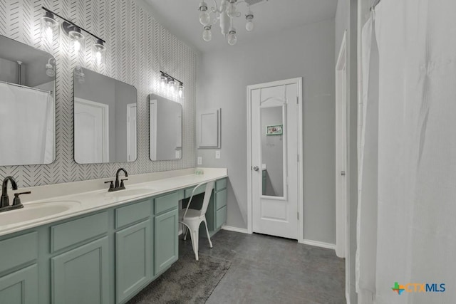 bathroom featuring vanity