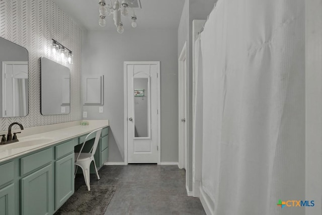 bathroom with vanity