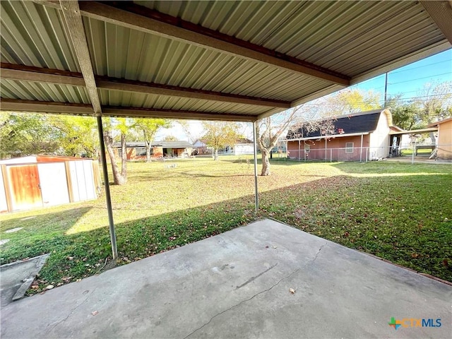 view of yard with a patio