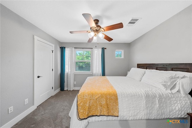 4130 Cripple Creek Dr, Temple, TX 76502 - bedroom featuring carpet flooring and a ceiling fan