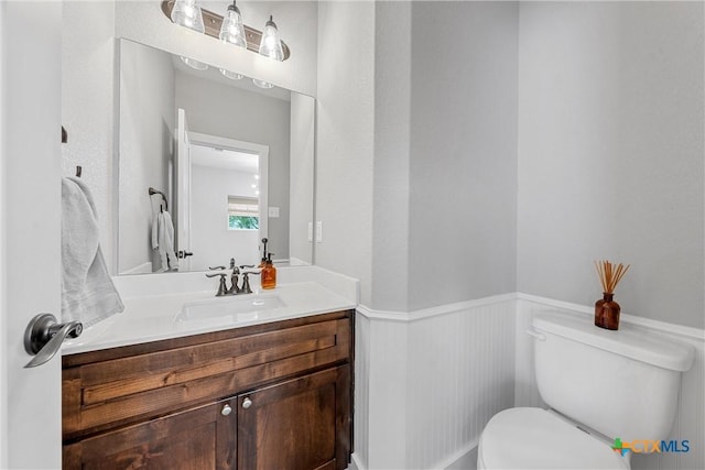 4130 Cripple Creek Dr, Temple, TX 76502 - bathroom featuring vanity and wainscoting