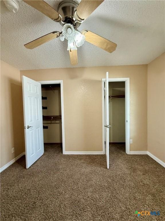 3002 Lois Cir, Copperas Cove, TX 76522 - unfurnished bedroom featuring a textured ceiling, carpet floors, and a ceiling fan