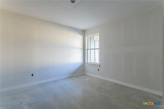 empty room with concrete floors