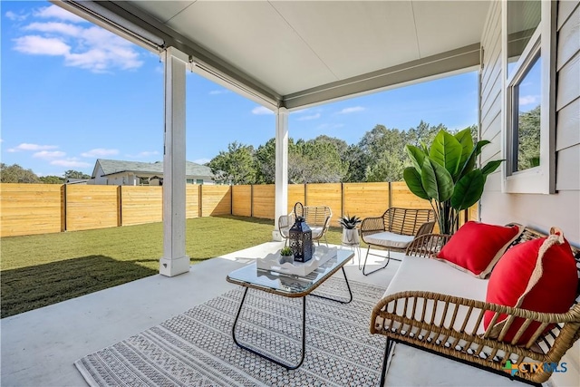 view of patio / terrace with a fenced backyard