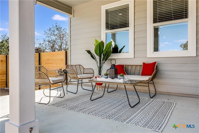 view of patio / terrace with a porch