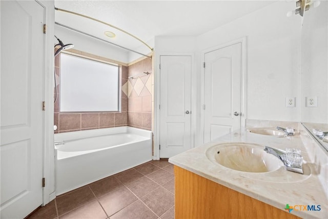1212 Trailboss Dr, Killeen, TX 76549 - full bath featuring tile patterned flooring, vanity, and  shower combination