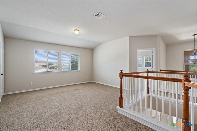 3903 Scenic Trail Dr, Harker Heights, TX 76548 - carpeted empty room featuring vaulted ceiling and baseboards