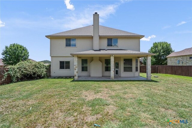 3903 Scenic Trail Dr, Harker Heights, TX 76548 - rear view of property featuring a patio and a chimney