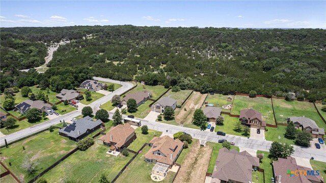 3903 Scenic Trail Dr, Harker Heights, TX 76548 - aerial view of property and surrounding area featuring a heavily wooded area and nearby suburban area