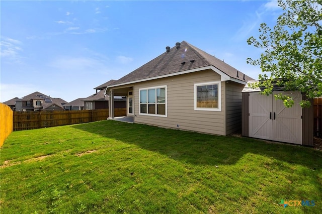 865 Stockdale Rd, Copperas Cove, TX 76522 - back of house with a fenced backyard and a storage shed