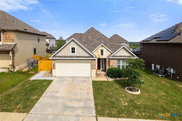 865 Stockdale Rd, Copperas Cove, TX 76522 - craftsman inspired home with board and batten siding, stone siding, concrete driveway, brick siding, and a gate